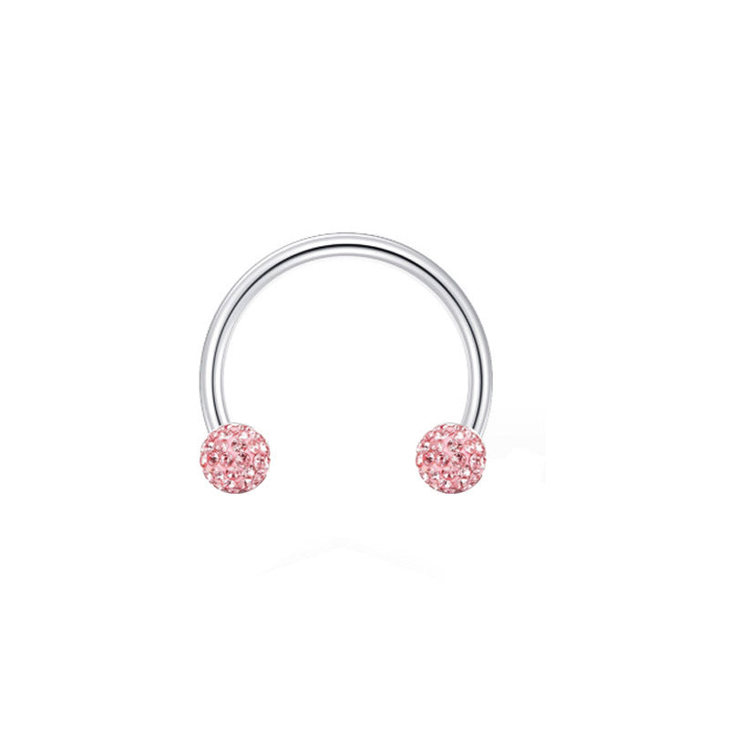 Peach Heart Horseshoe Star Ball Lip Rings
