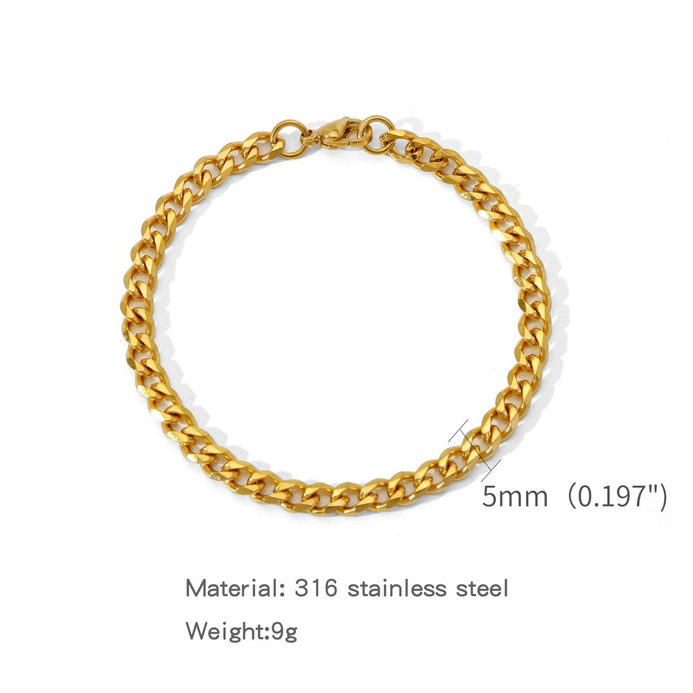 Fashion Electroplated Single Woven Grinding Six Bracelets