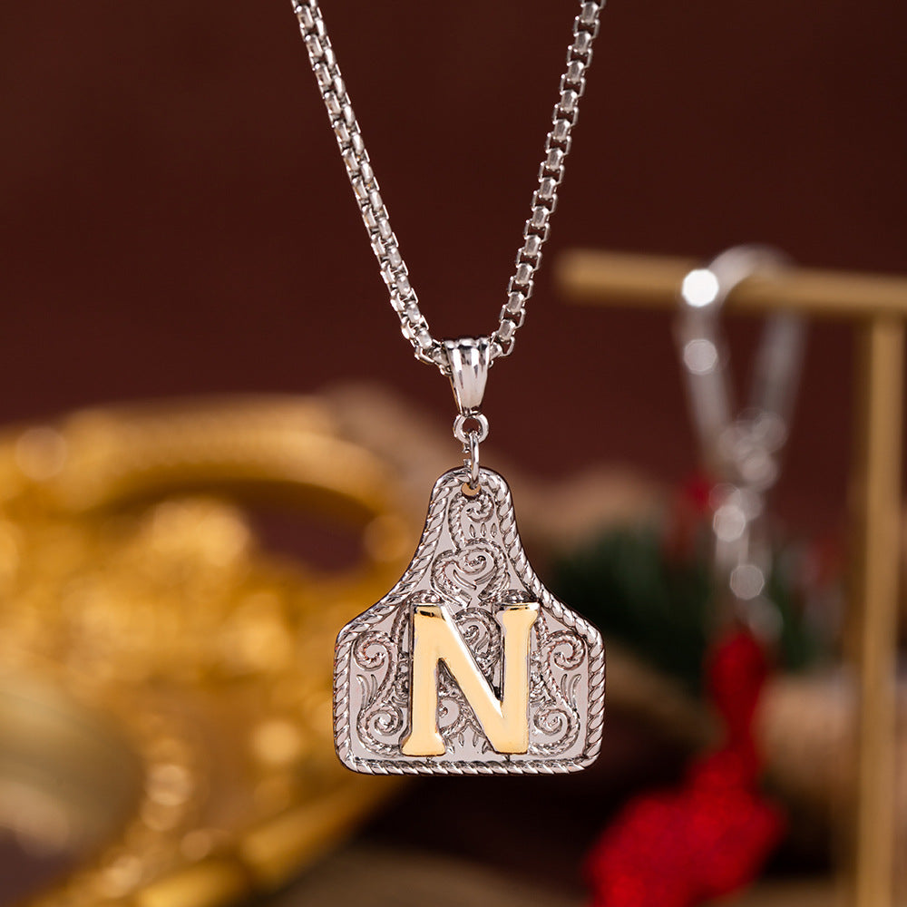 Women's Fashion English Letters Electroplated Copper For Design Personalized Clavicle Necklace