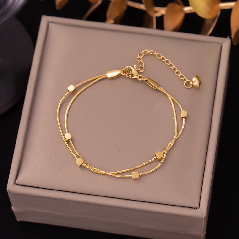 Women's Commuter Titanium Steel Light Luxury Couple Bracelets