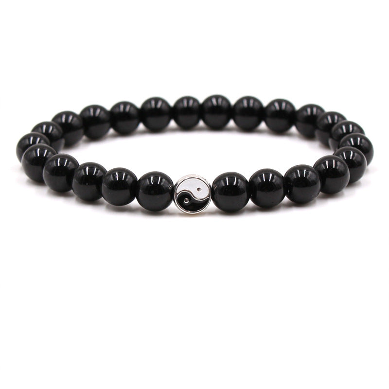 Women's & Men's Stone White Turquoise Volcanic Rock Gossip Bracelets