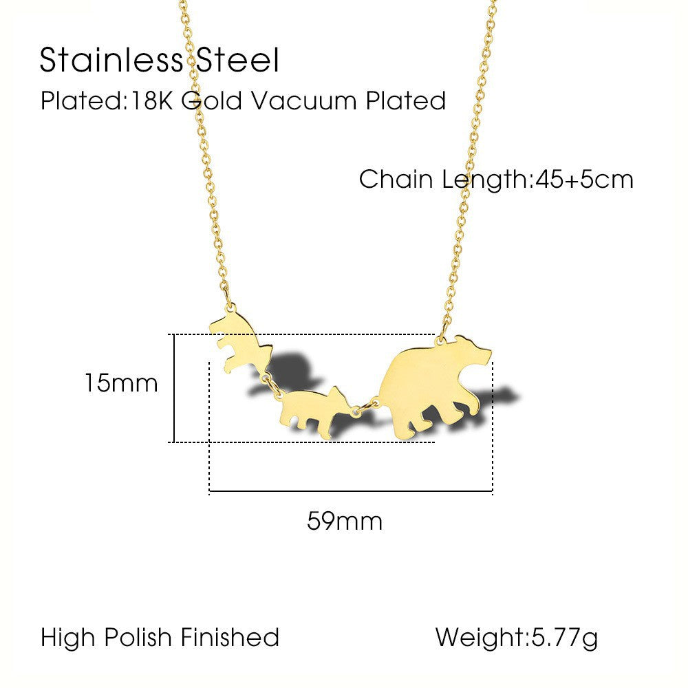 Women's Cartoon Animal Series Personalized Stainless Steel Necklace