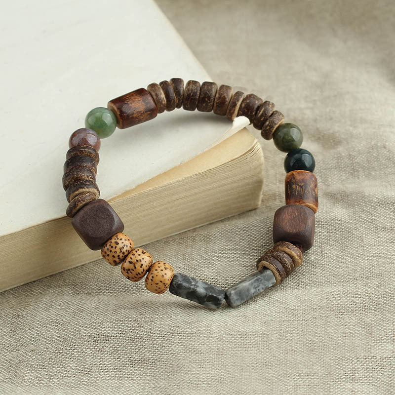 Chinese Beaded Bohemian Natural Stone National Style Bracelets