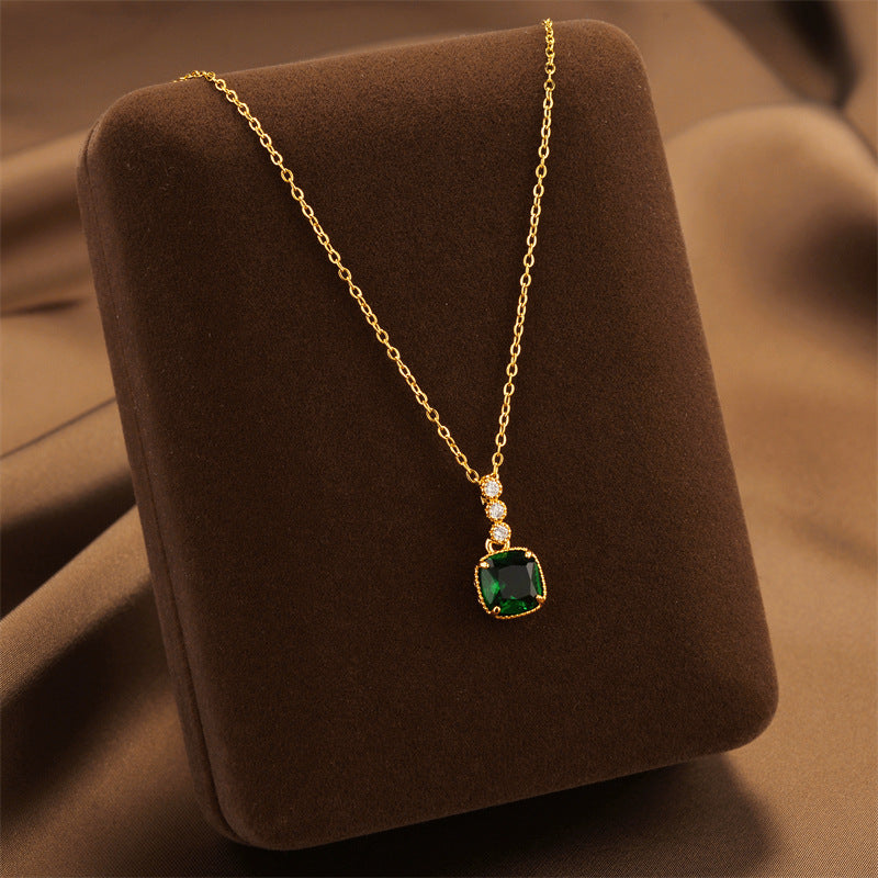 Titanium Steel Female Niche Simple Temperament Clavicle Pendants