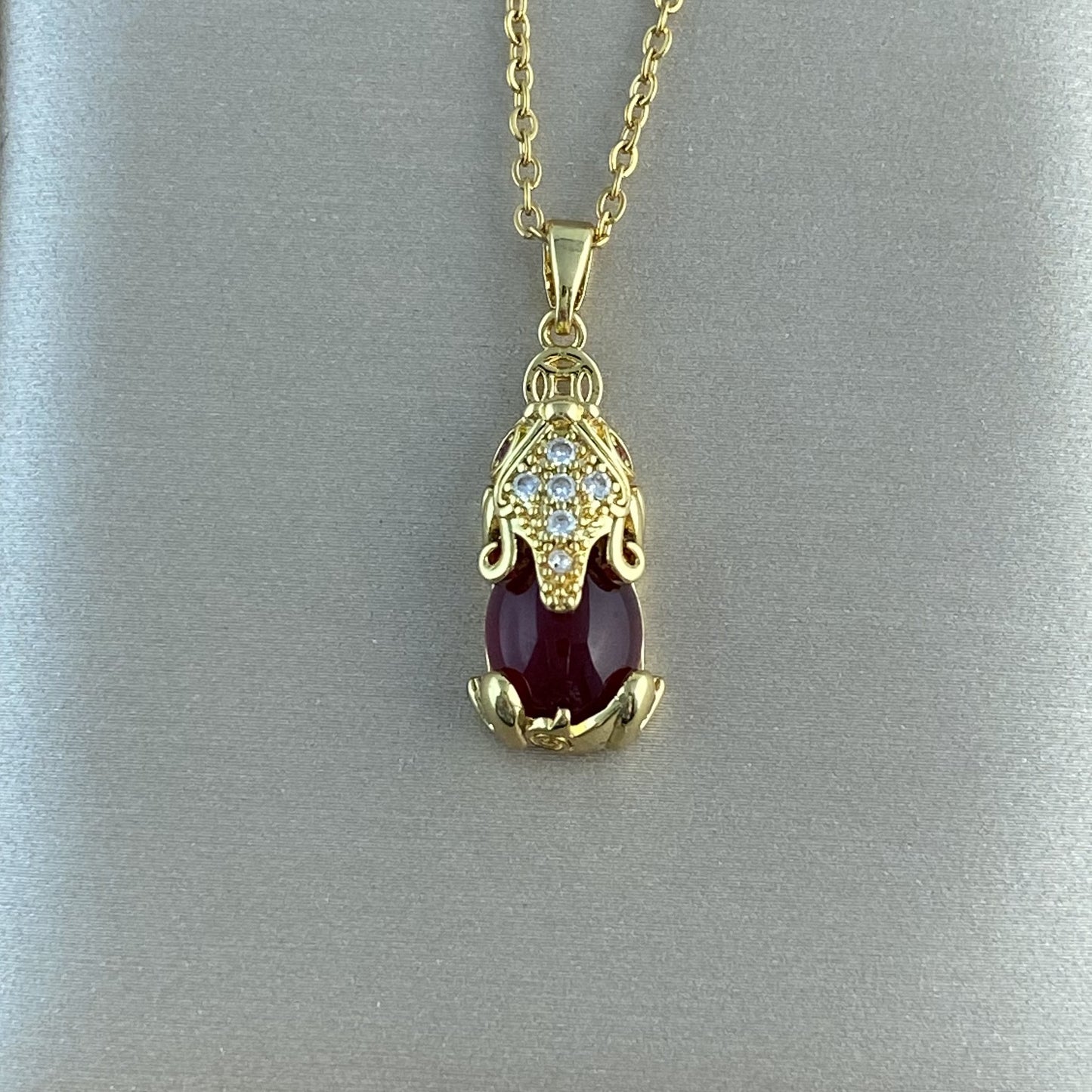 Women's Real Gold Plating Opal Fox Clover Pendants