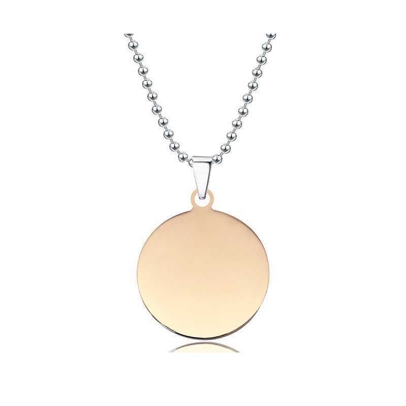 Laser Color Printing Material Holiday Gift Lettering Stainless Necklace
