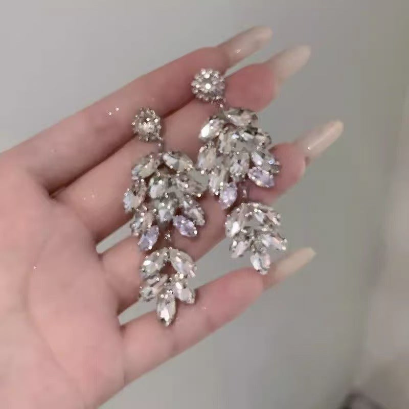 Women's Exaggerated Geometry Metal Circle Tassel Light Luxury High-grade Elegant Ear Earrings