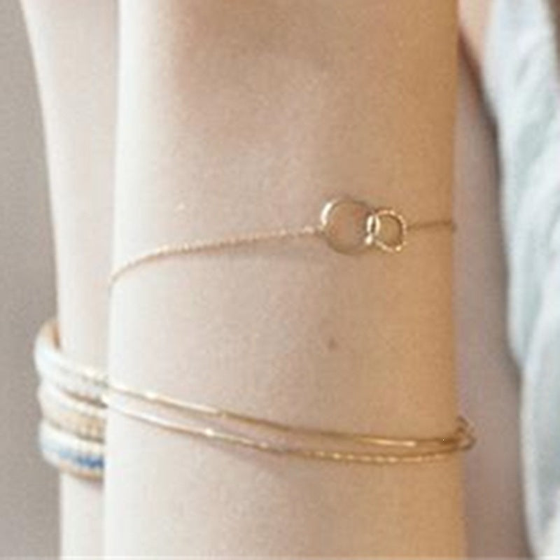 Paris Independent Designer Titanium Steel Gold Bracelet