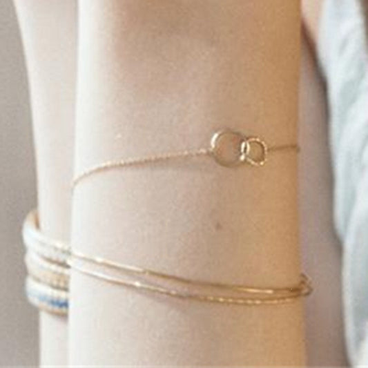 Paris Independent Designer Titanium Steel Gold Bracelet