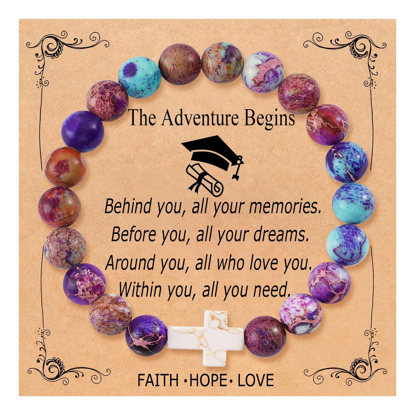 Emperor Stone Colorful Gift Graduation Purplish Bracelets