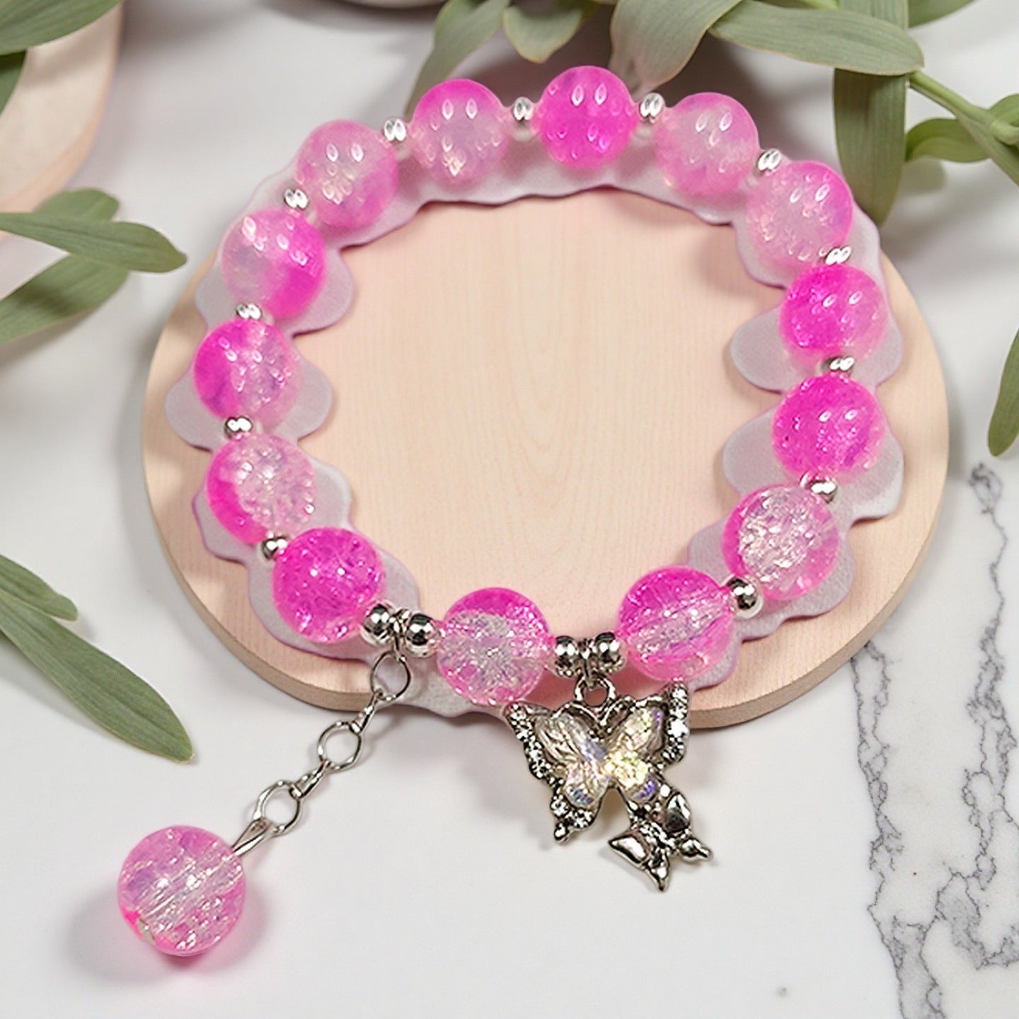 Fantasy Flower Glazed Female Gradient Contrast Bracelet