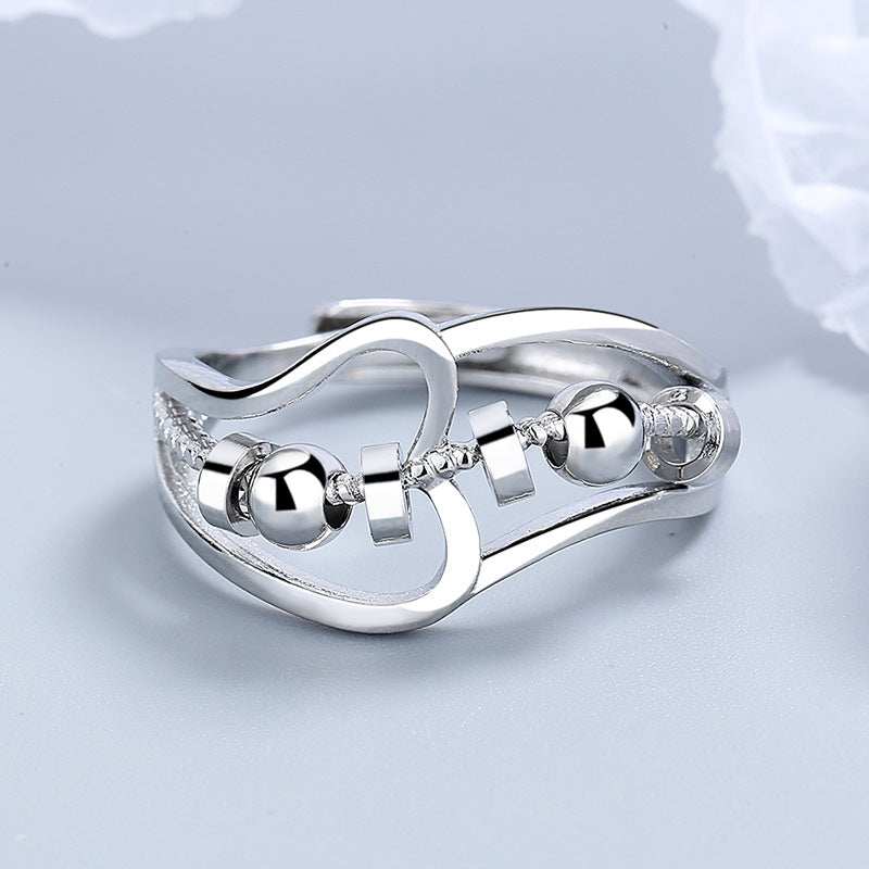 Women's Carlyle Fashion Smart Rotatable Adjustable Micro Beads Rotating Rings