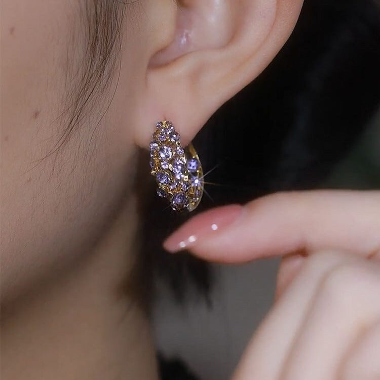 Women's Full Rhinestone Zircon Fashion Niche Unique Ear Buckle
