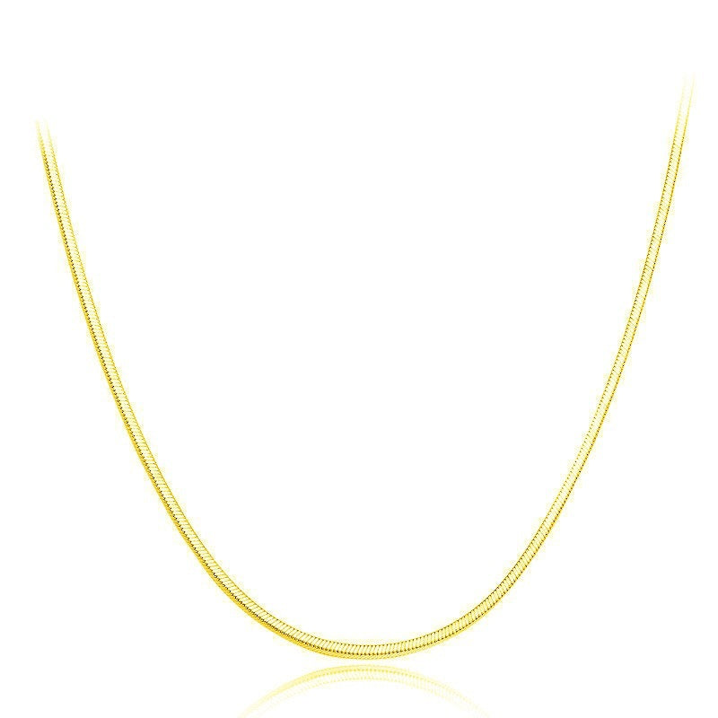 Women's Chain For Clavicle Plain Gold Extremely Necklaces