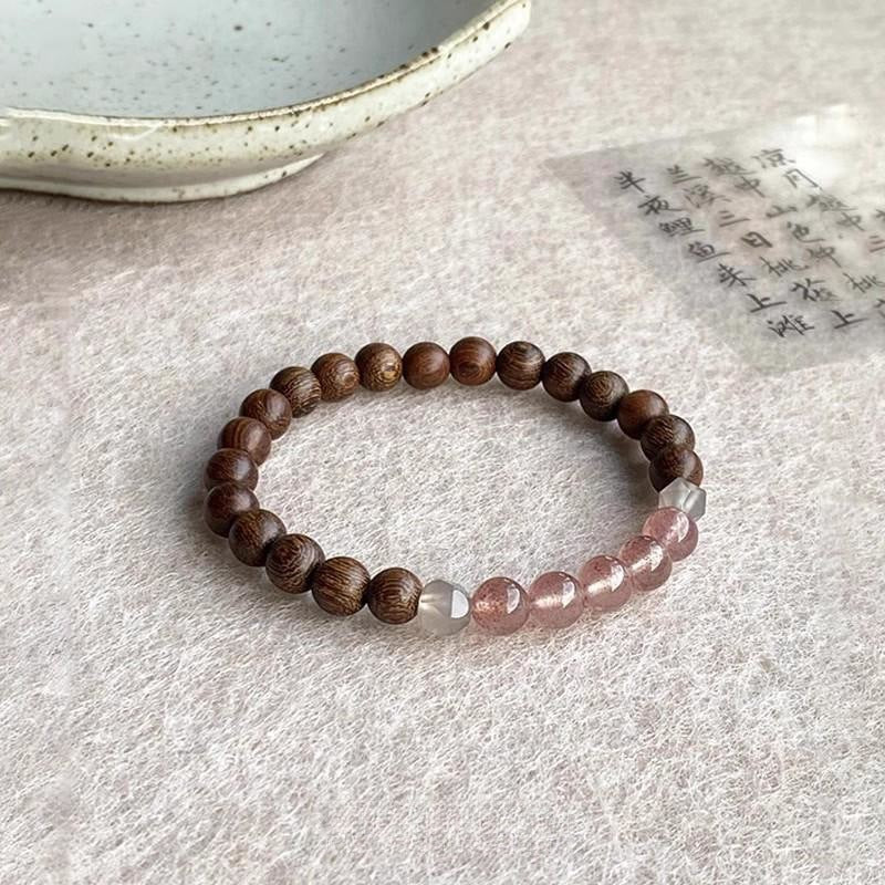 Dock Chinese Style Ebony Strawberry Beaded Bracelets