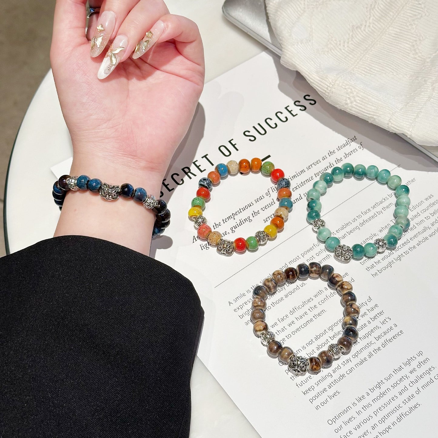 Ceramic Small Chinese Gift Couple Girlfriends Bracelets