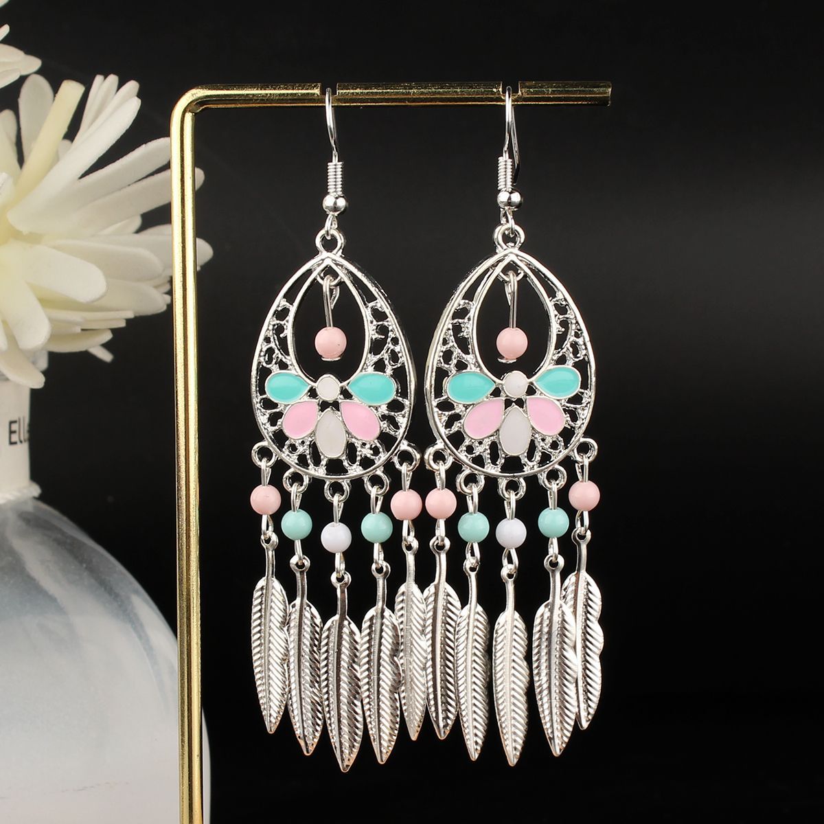 Ethnic Style Long Fringe Exotic Holiday Trip Earrings