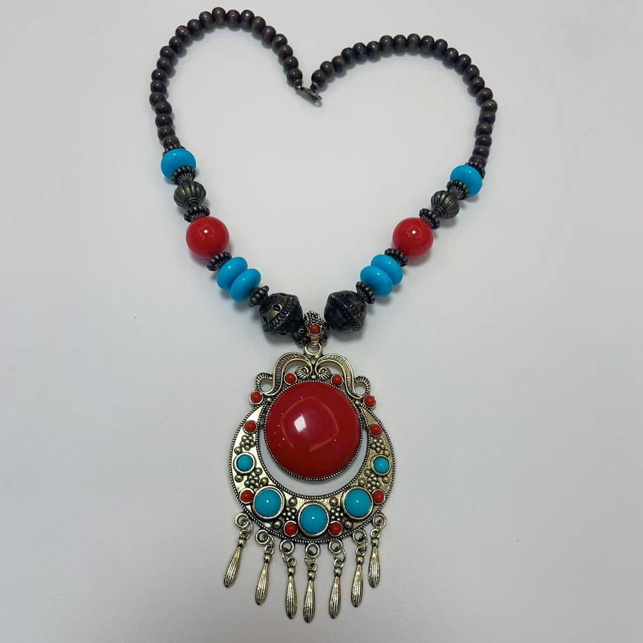 Women's Bohemian Woven Beads Long Tibetan Clothes Sweater Necklaces