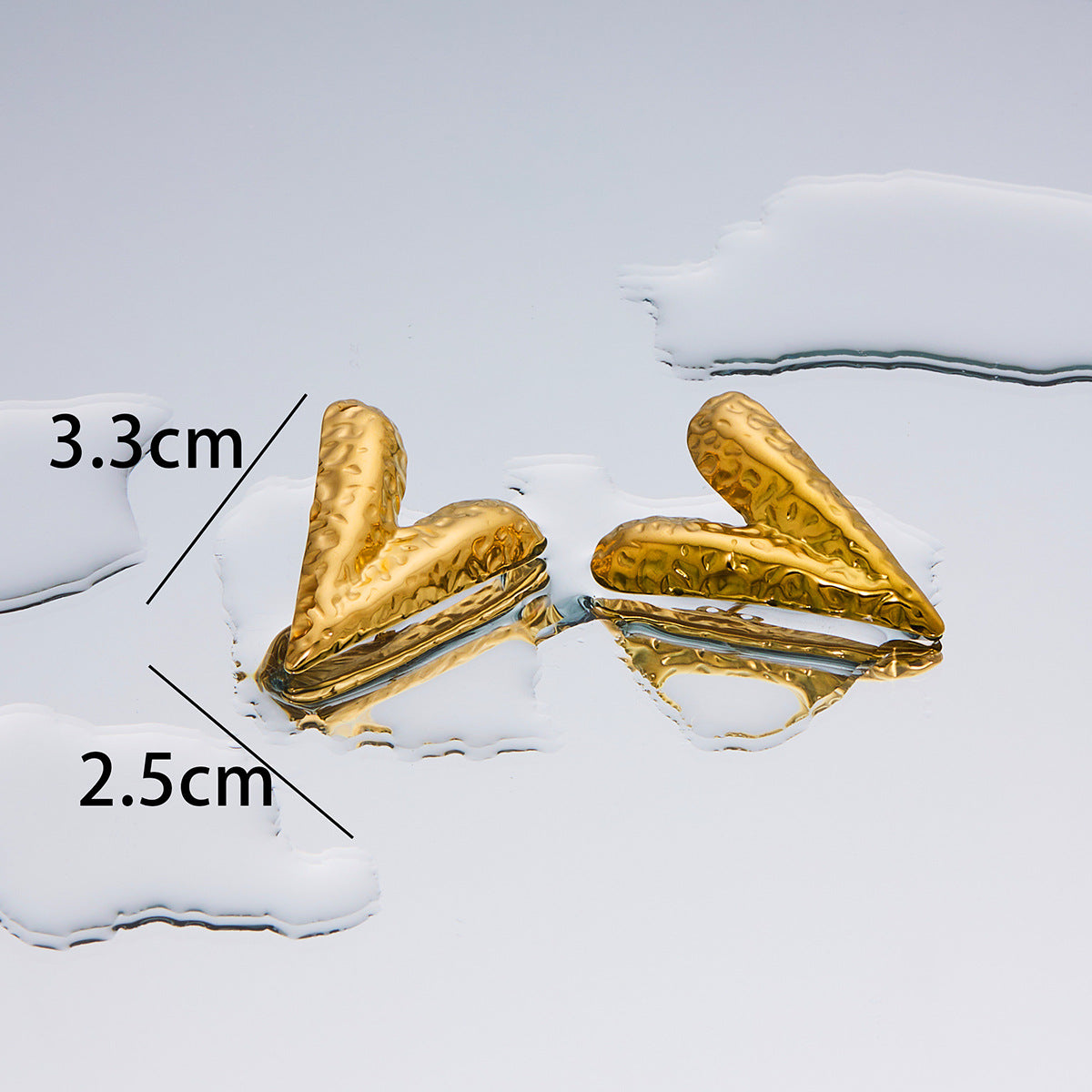 Women's Fashion Exaggerated Titanium Steel Ear High Sense Design Electroplating Stud Earrings