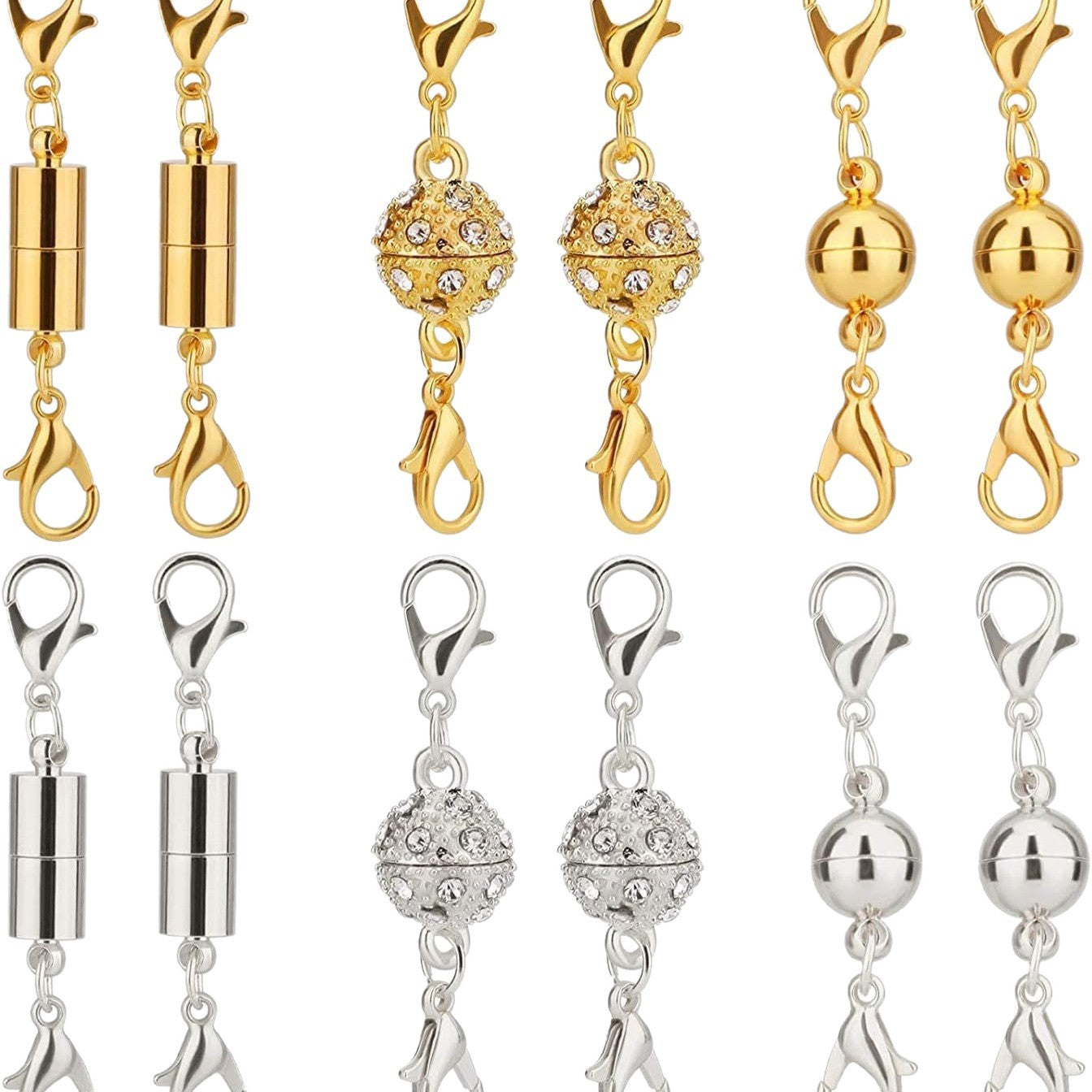 Simple Alloy Cylindrical Ball Magnetic Buckle Bracelets