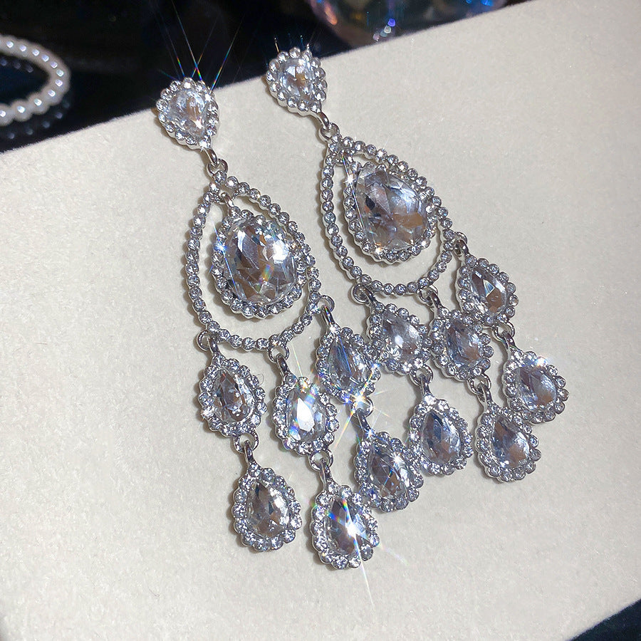 Women's Sier Diamond Tassel Light Luxury High-grade Simple Rings