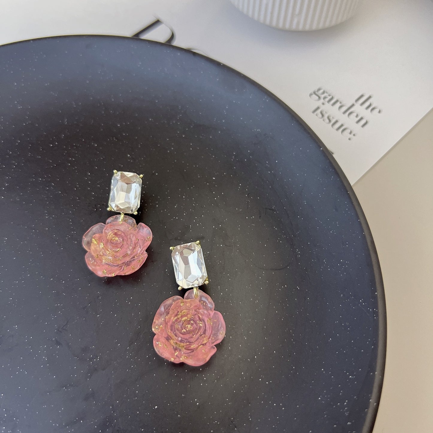 Super Fairy Light Luxury Sweet Pink Earrings