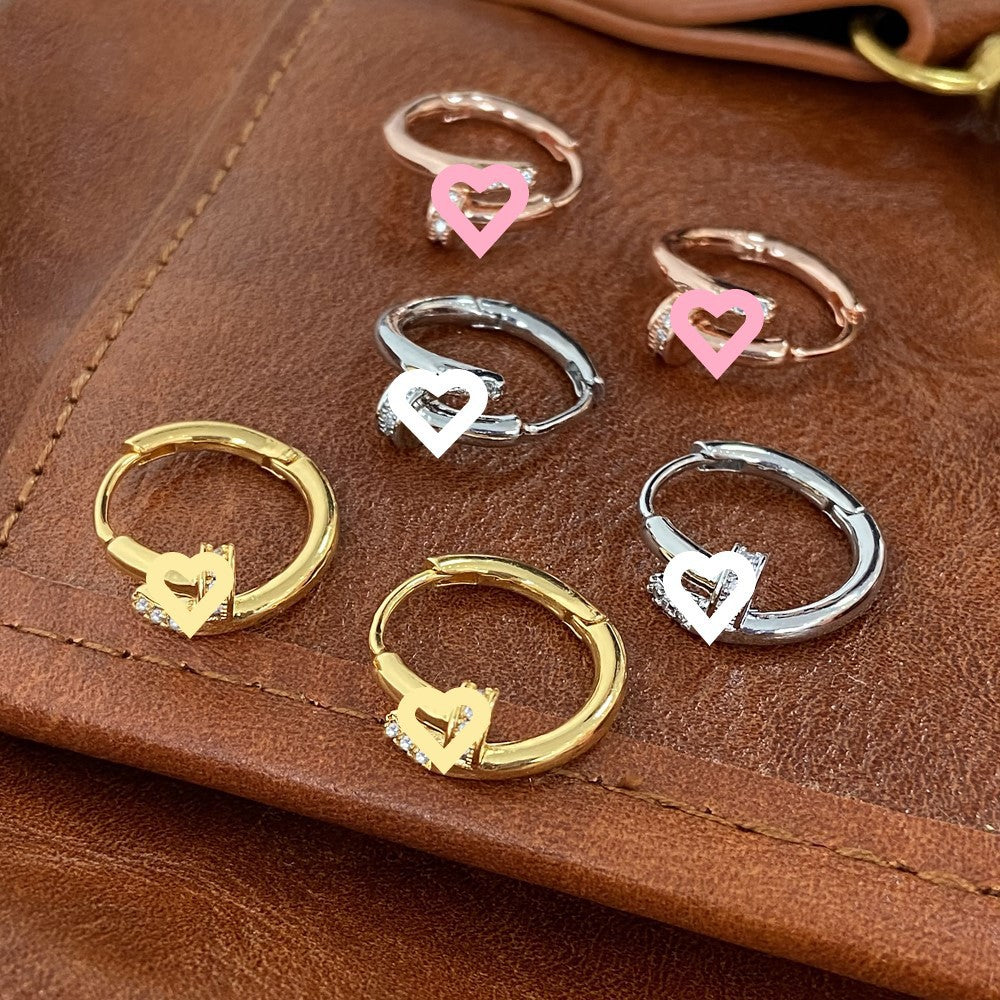 Zircon Nail Petite Female Ear Clip Advanced Stud Earrings