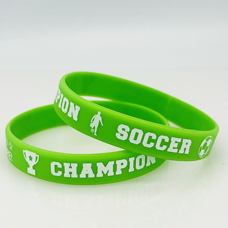 Football Silicone Sports Party Rubber Wrist Band Group Competition Fans Bracelet