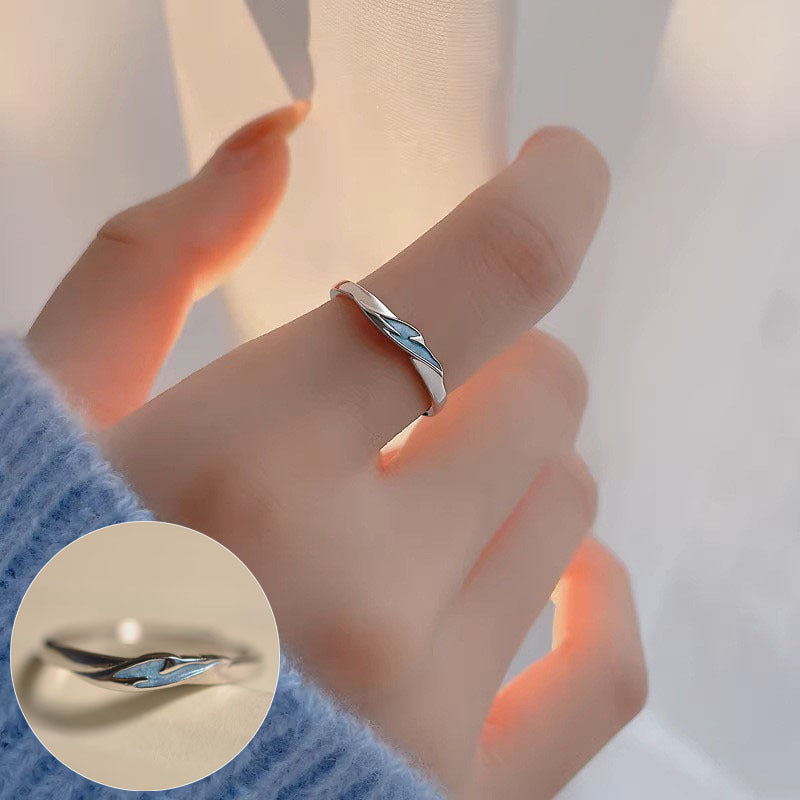 Women's Circle Exquisite Bow Loving Heart With Opening Style Index Ring