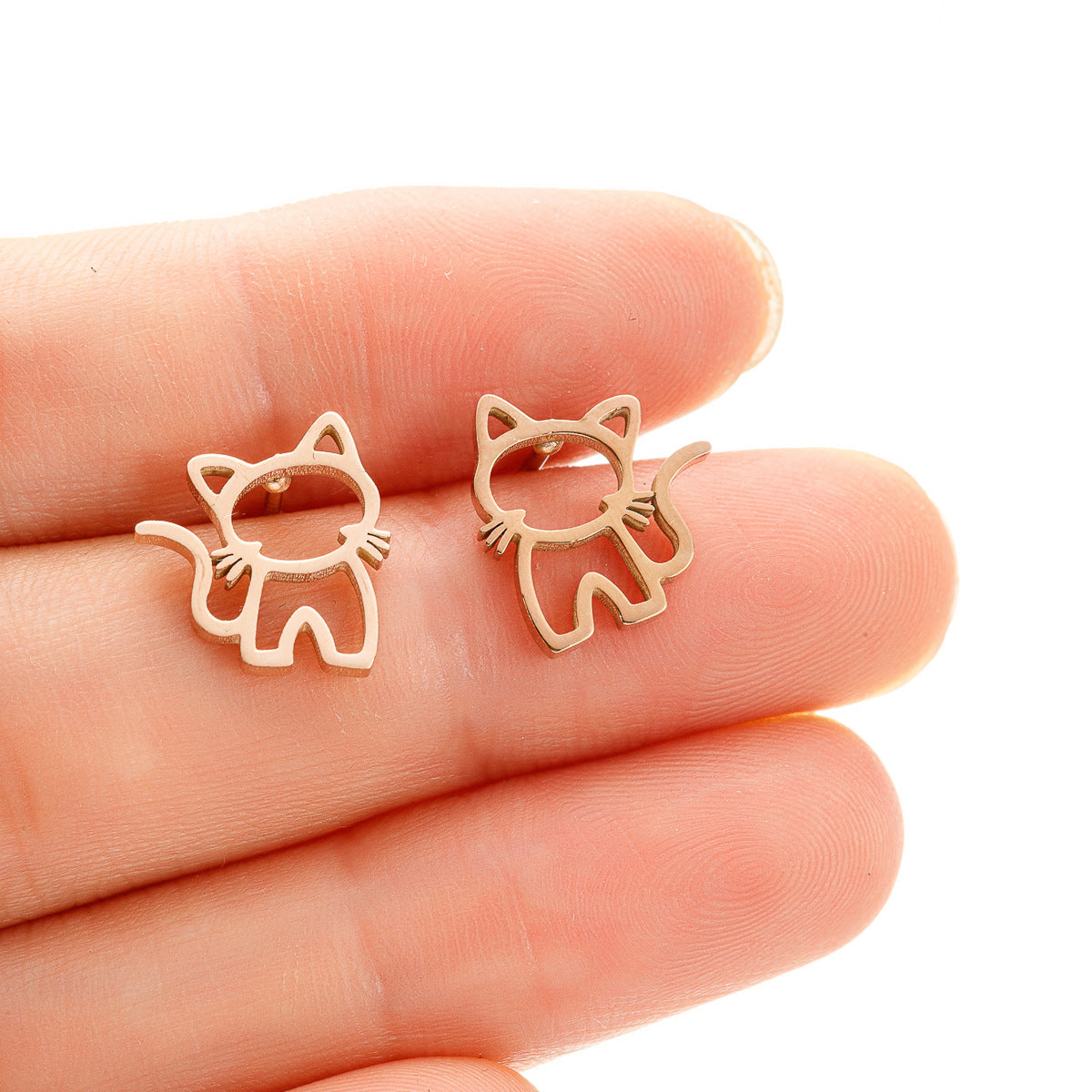 Cute Cartoon Kitty Sweet Simple Dopamine Earrings