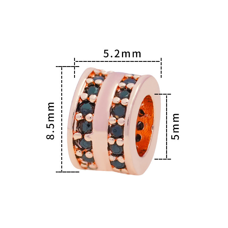 Double Row Zirconium Spacer Braid Rope Bracelet