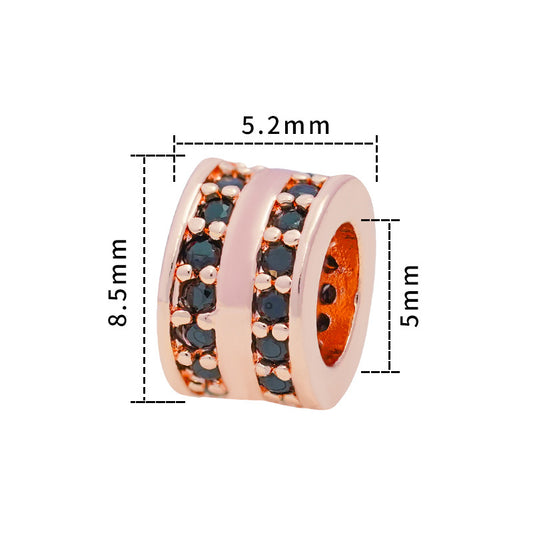 Double Row Zirconium Spacer Braid Rope Bracelet