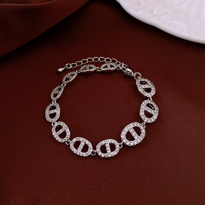 Zircon Twist Twisted Adjustable Simple Fashion Temperament Personalized Bracelet
