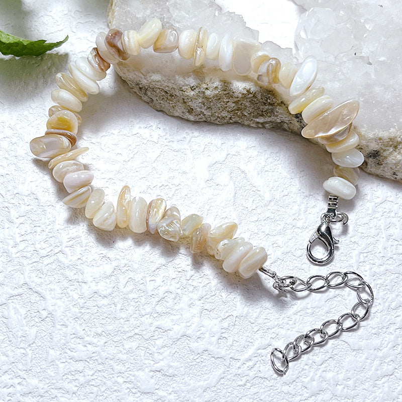 Natural Crystal Agate Gravel Irregular Stone Lobster Bracelet