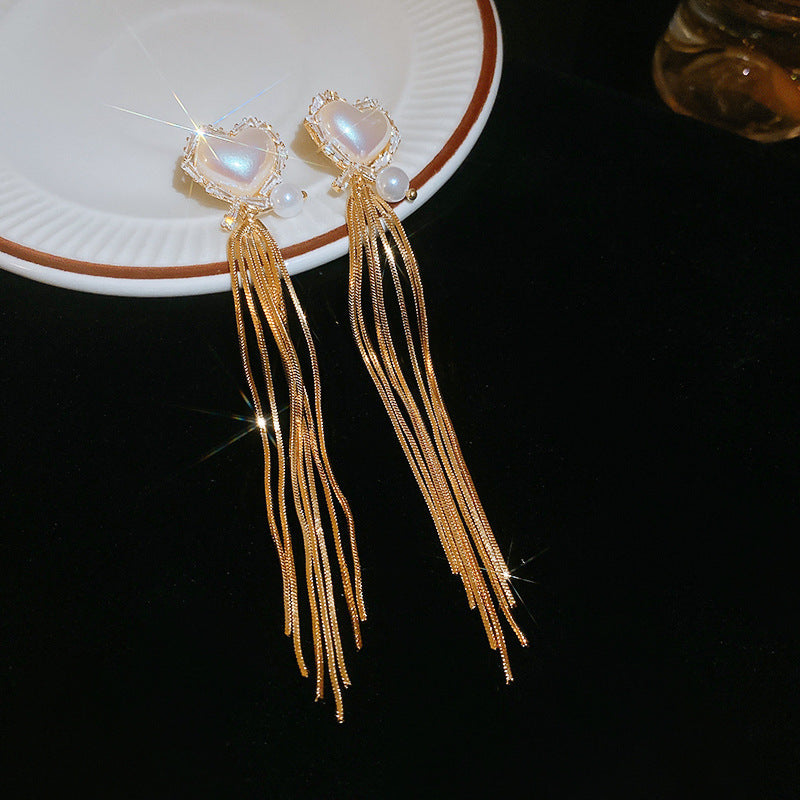 Cheese Pleated Fashionable Casual Style Ear Hook Earrings