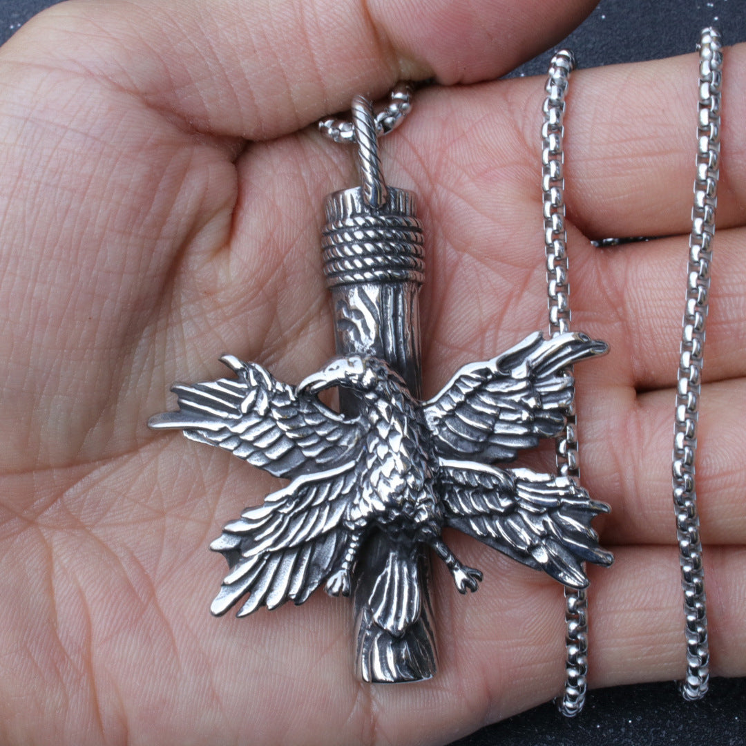 Men's Stainless Steel Boxing Physical Picture Domineering Necklace