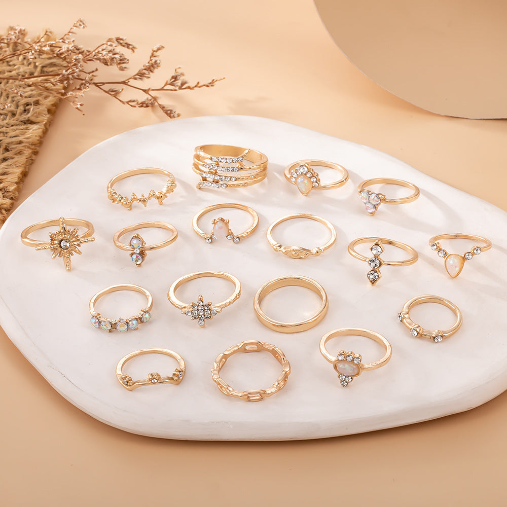Charming Slouchy Bohemian Spot Drill Female Ring