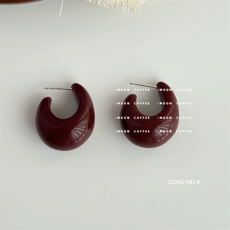 Drop Ear Female Resin Graceful Personality Earrings