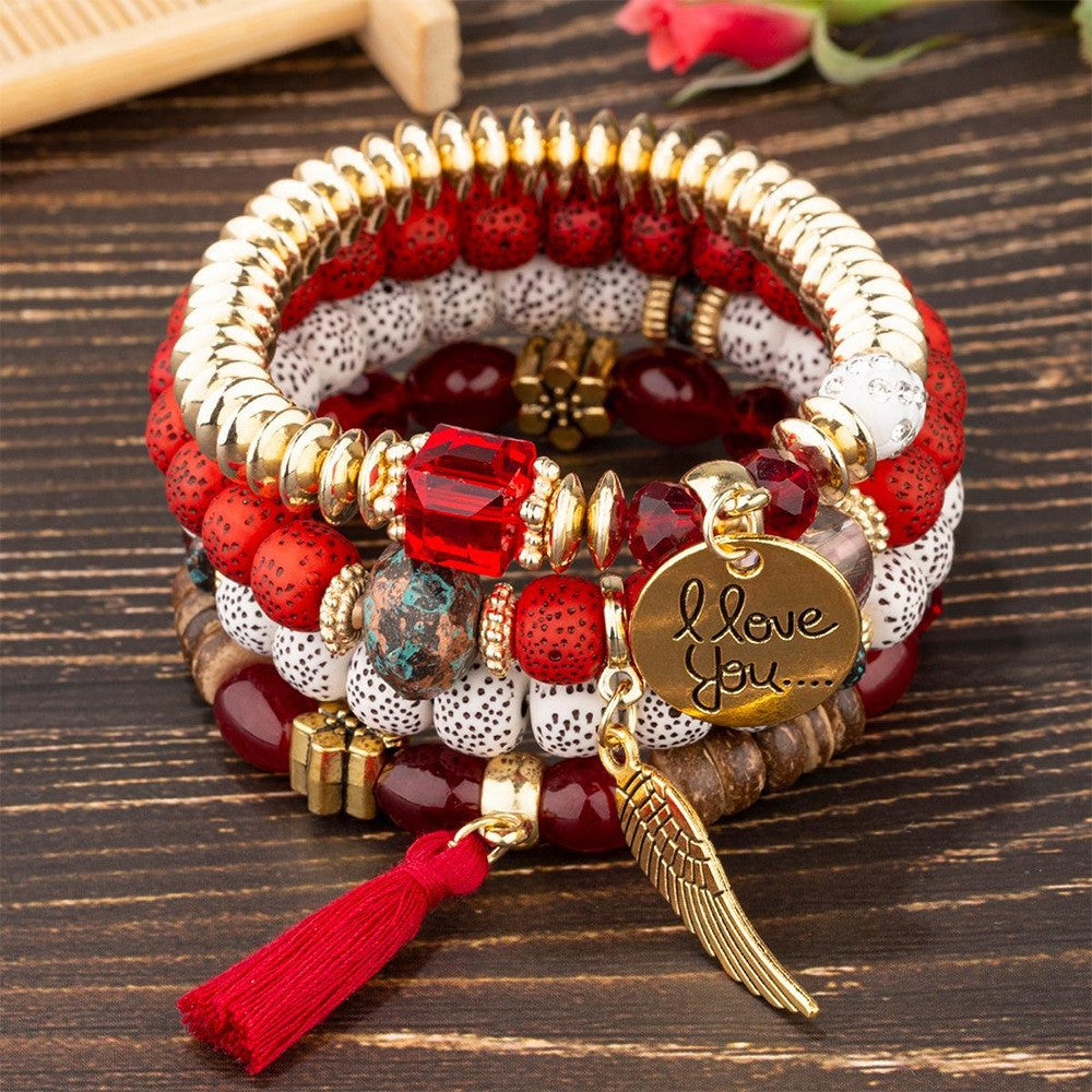 Fashion Beaded Vacation Style Dopamine Decompression Stretch Micro Glass Bead Bracelets