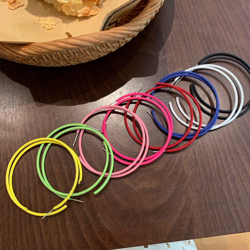 Women's Dopamine Large Hoop Trendy Simple Cold Style Graceful Rings