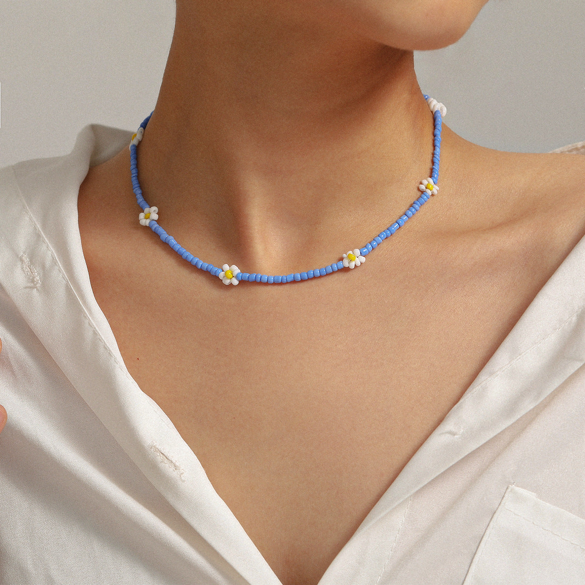 Women's Personalized Simple Contrast Color Creative Woven Necklace