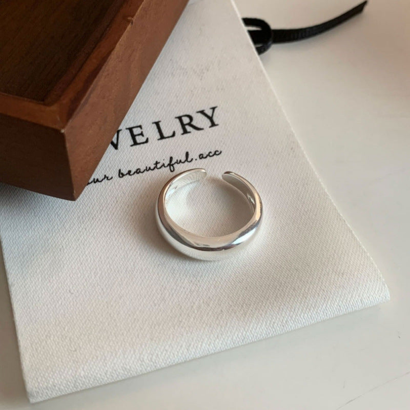 Women's Sier Simple Light Luxury High-grade Index Finger Open Rings