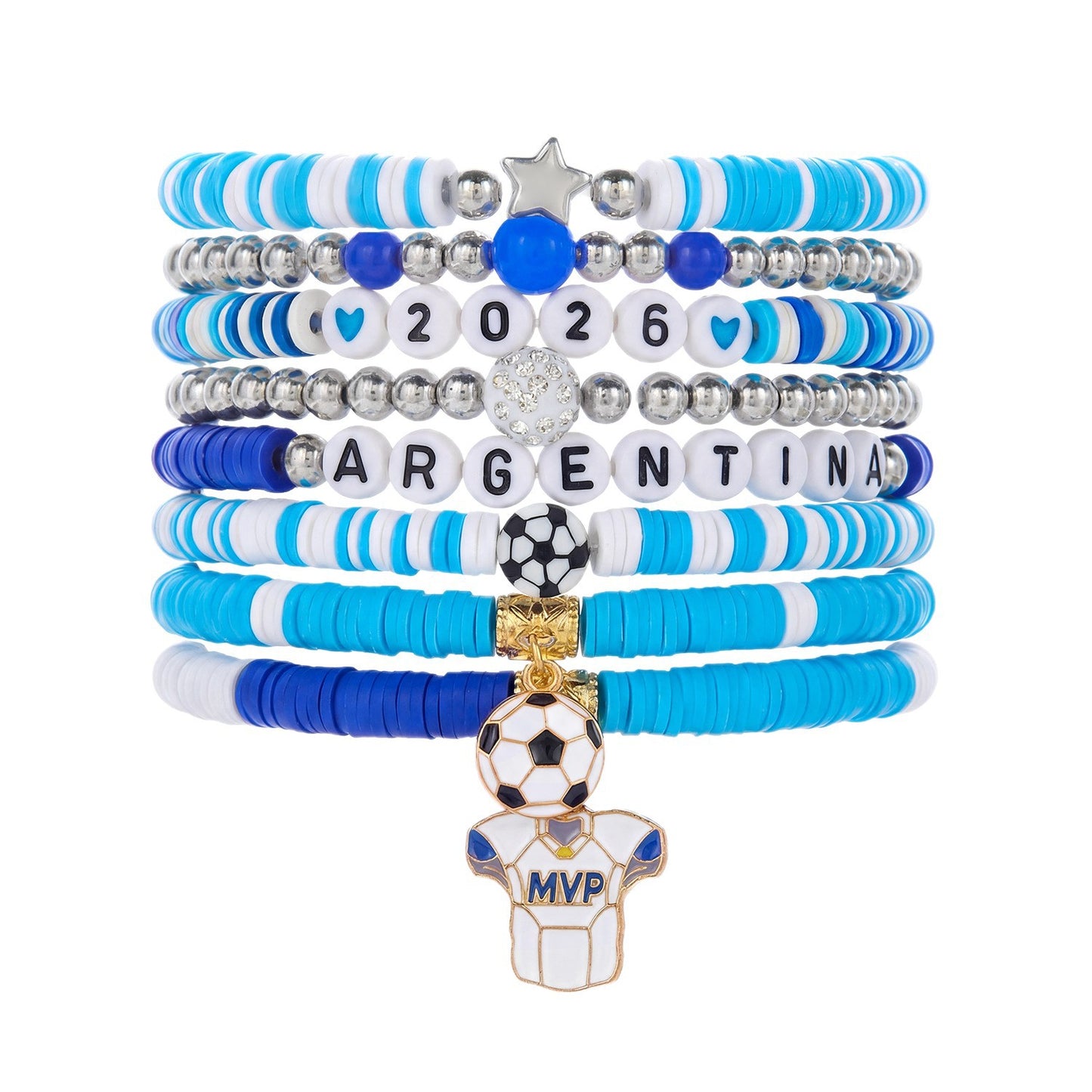 Style Theme Argentina Brazil Germany Football Game Bracelet