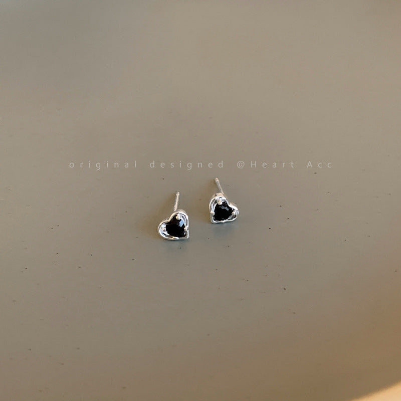 Women's Before Sleep Loving Heart Zircon Exquisite High-grade Earrings