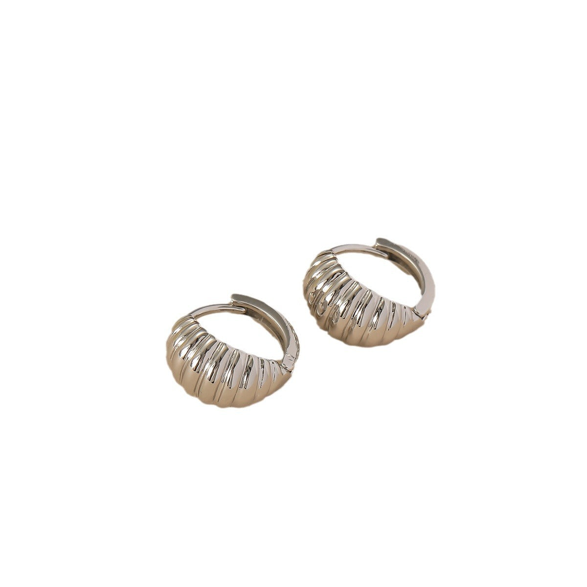 Women's Summer Sterling Sier Glossy Clip High-grade Bamboo Style Light Rings