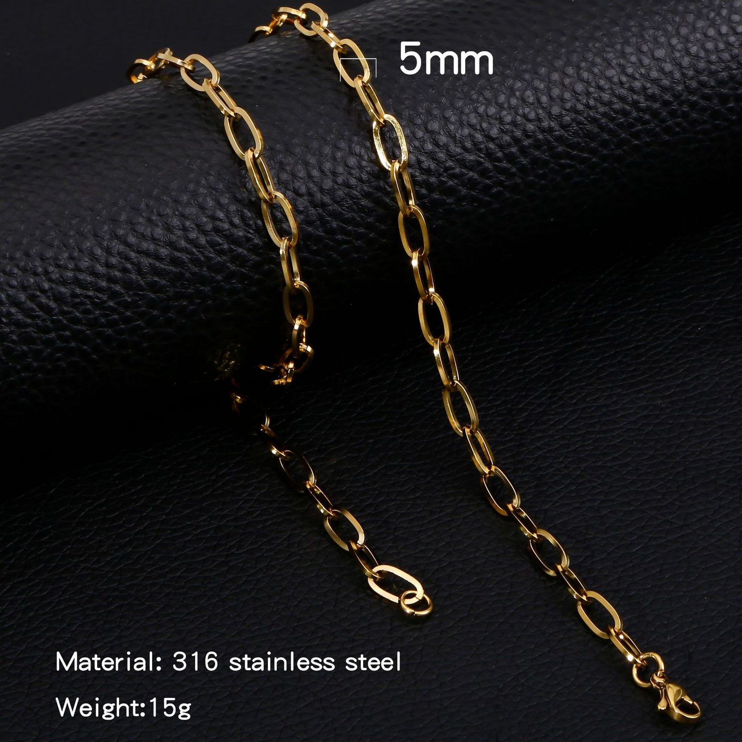 Return Square Line O-shaped Chain Unisex Necklaces