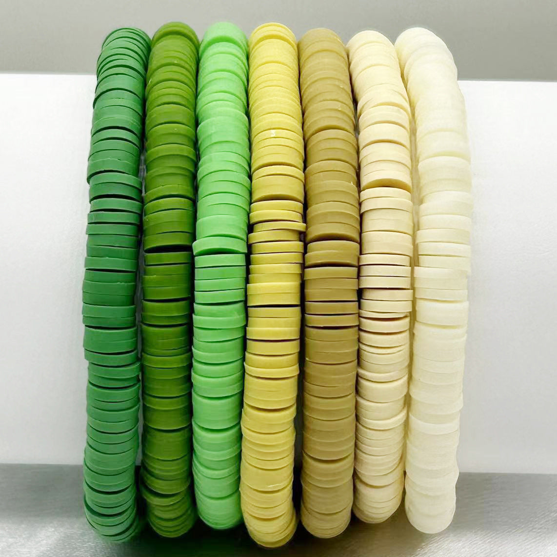 Solid Color Gradient Polymer Clay Fashion Bracelets
