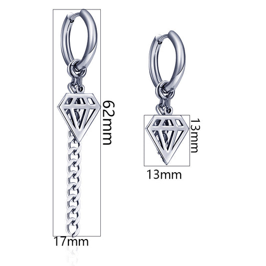 Simple Metallic Personality Creative Style Cross Earrings