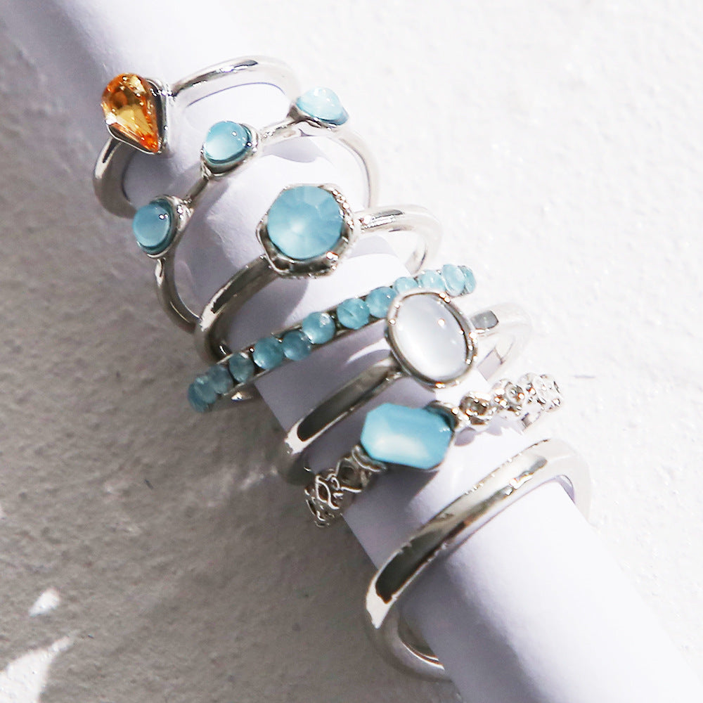 Knuckle Creative Cold Inlaid Rhinestone Index Finger Water Ring