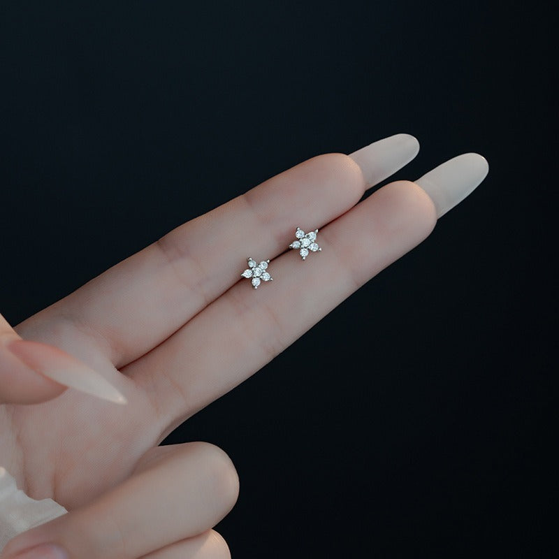 Women's Mini Star Ear Simple Fresh Elegant Zircon Niche Stud Earrings